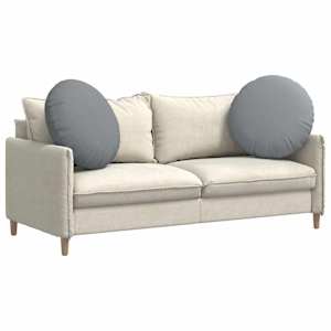 Polštáře na sedadla 2 pcs Světle šedá Ø80 x 29 cm textil - obrázek 3