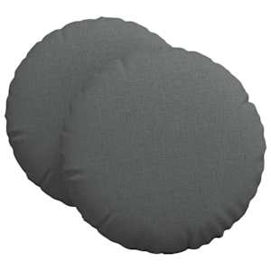 Polštáře na sedadla 2 pcs Tmavě šedá Ø80 x 29 cm textil - obrázek 2