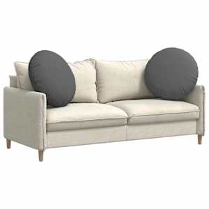 Polštáře na sedadla 2 pcs Tmavě šedá Ø80 x 29 cm textil - obrázek 3