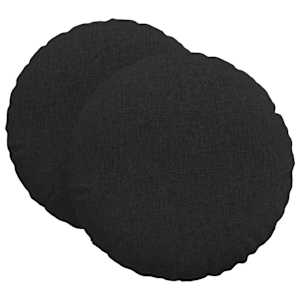 Polštáře na sedadla 2 pcs Černá Ø80 x 29 cm textil - obrázek 2