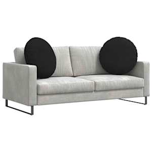 Polštáře na sedadla 2 pcs Černá Ø80 x 29 cm textil - obrázek 3