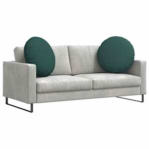 Polštáře na sedadla 2 pcs Tmavě zelená Ø80 x 29 cm textil - obrázek 3