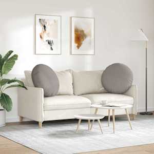 Polštáře na sedadla 2 pcs Taupe Ø80 x 29 cm textil - obrázek 4