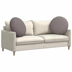 Polštáře na sedadla 2 pcs Taupe Ø80 x 29 cm textil - obrázek 3