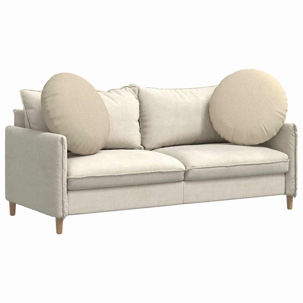 Μαξιλάρια καθισμάτων 2 pcs Κρεμ Ø80 x 29 εκ ύφασμα - Image 3