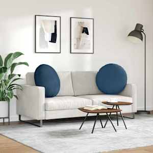 Polštáře na sedadla 2 pcs Modrá Ø80 x 29 cm textil - obrázek 4