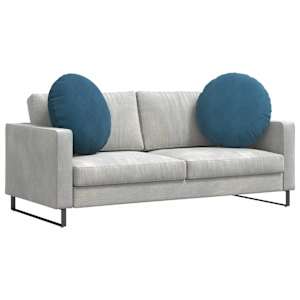 Polštáře na sedadla 2 pcs Modrá Ø 80 x 29 cm samet - obrázek 3