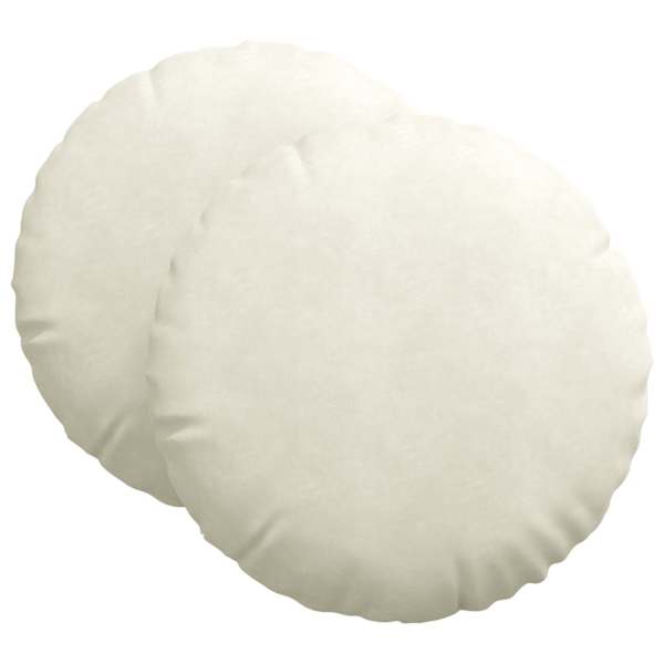 vidaXL Istumispatjad 2 tk Samet cream &Oslash; 80 x 29 cm