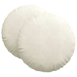 Polštáře na sedadla 2 pcs Krémová Ø 80 x 29 cm samet - obrázek 2