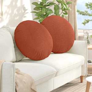 Polštáře na sedadla 2 pcs Červená oranžová Ø 80 cm - obrázek 1