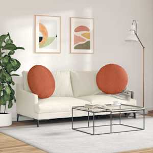 Polštáře na sedadla 2 pcs Červená oranžová Ø 80 cm - obrázek 4