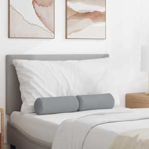 Polštáře 2 pcs Světle šedá Ø 15 x 40 cm textil - obrázek 1