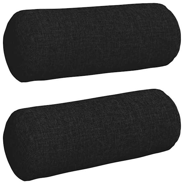 vidaXL Padjad 2 tk kangas Must &Oslash; 15 x 40 cm