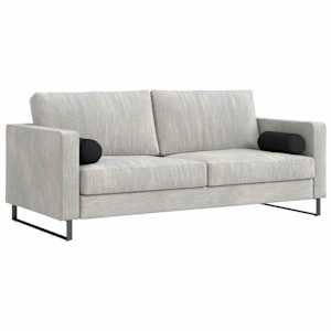 Polštáře 2 pcs Černá Ø 15 x 40 cm textil - obrázek 3