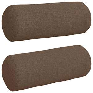vidaXL Padjad 2 tk kangas Pruun &Oslash; 15 x 40 cm