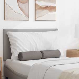 Polštáře 2 pcs Taupe Ø 15 x 40 cm textil - obrázek 1