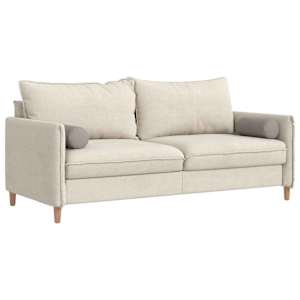 Polštáře 2 pcs Taupe Ø 15 x 40 cm textil - obrázek 3