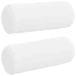 Polštáře 2 pcs Bílá Ø 15 x 40 cm textil - obrázek 2
