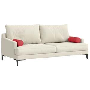 Polštáře 2 pcs Červená Ø 15 x 40 cm textil - obrázek 3