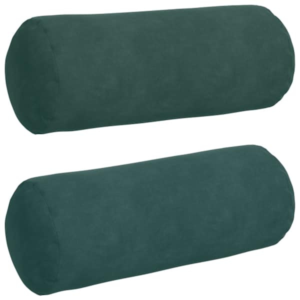 vidaXL Padjad 2 pcs Tume rohelise &Oslash; 15 x 40 cm Korter kangas