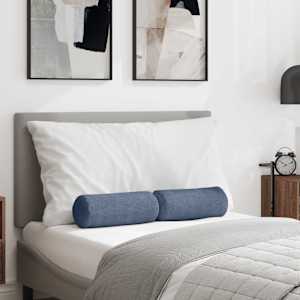 Blazine 2 pcs Modra Ø 15 x 40 cm Žametna tkanina