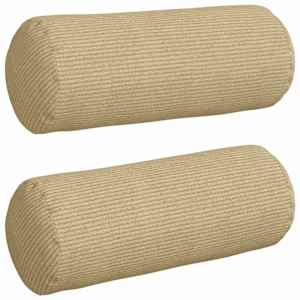 Polštáře 2 pcs Šedozelená Ø 15 x 40 cm Žebrovaná látka - obrázek 2