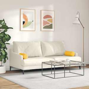 Polštáře 2 pcs Světlá žlutá Ø 15 x 40 cm Žebrovaná látka - obrázek 4