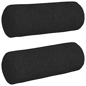 Polštáře 2 pcs Černá Ø 25 x 70 cm textil - obrázek 2