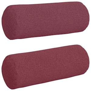 Polštáře 2 pcs Víno Červené Ø 25 x 70 cm textil - obrázek 2