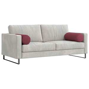 Polštáře 2 pcs Víno Červené Ø 25 x 70 cm textil - obrázek 3