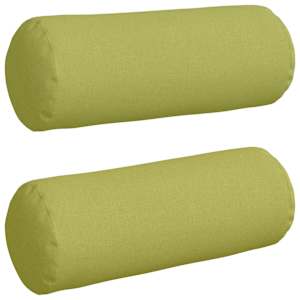 Polštáře 2 pcs Světlá zelená Ø 25 x 70 cm textil - obrázek 2
