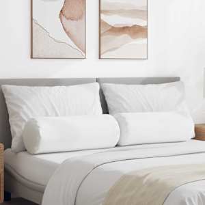 Blazine 2 pcs Bela Ø 25 x 70 cm blago