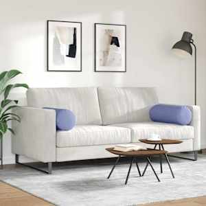 Polštáře 2 pcs Modrá džínovina Ø 25 x 70 cm textil - obrázek 4