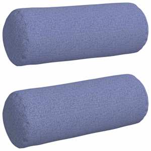Polštáře 2 pcs Modrá džínovina Ø 25 x 70 cm textil - obrázek 2