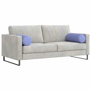 Polštáře 2 pcs Modrá džínovina Ø 25 x 70 cm textil - obrázek 3
