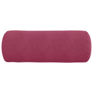 Polštáře 2 pcs Víno Červené Ø 25 x 70 cm Žebrovaná látka - obrázek 6