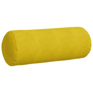 Polštáře 2 pcs Žlutá Ø 25 x 70 cm Žebrovaná látka - obrázek 5