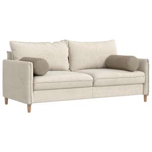 Polštáře 2 pcs Taupe Ø 25 x 70 cm Mikrovlákno - obrázek 3