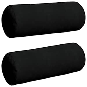 Polštáře 2 pcs Černá Ø 25 x 70 cm Mikrovlákno - obrázek 2