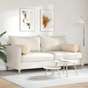 Polštáře 2 pcs Krémová Ø 25 x 70 cm Mikrovlákno - obrázek 4