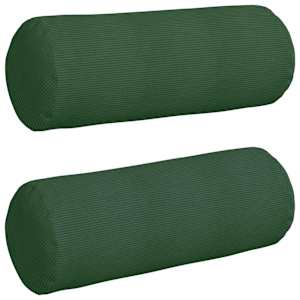 Polštáře 2 pcs Tmavě zelená Ø 25 x 70 cm Žebrovaná látka - obrázek 2
