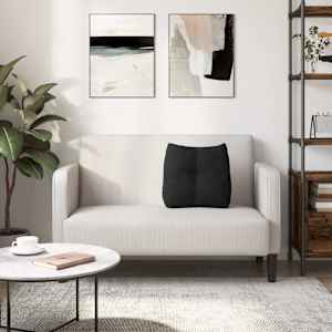 Polštář na záda Černá 45 x 24 x 50 cm textil - obrázek 4