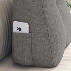 Polštář na záda Taupe 45 x 24 x 50 cm textil - obrázek 5