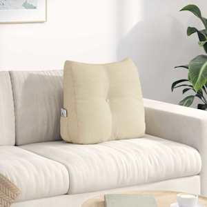 Polštář na záda Krémová 45 x 24 x 50 cm textil - obrázek 1