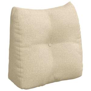 Polštář na záda Krémová 45 x 24 x 50 cm textil - obrázek 2