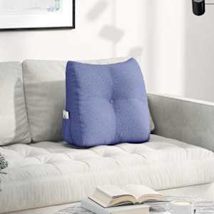 Polštář na záda Modrá džínovina 45 x 24 x 50 cm textil - obrázek 1