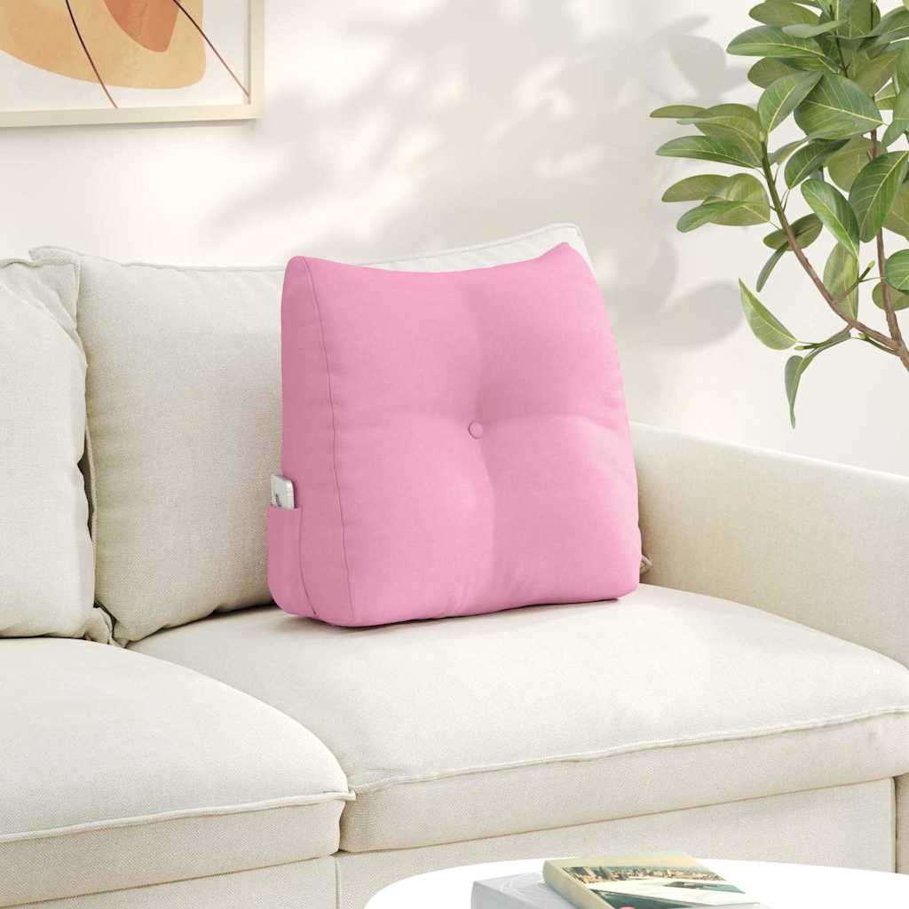 Casă & grădină - Perna pentru spate Roz 45 x 24 x 50 cm țesătură