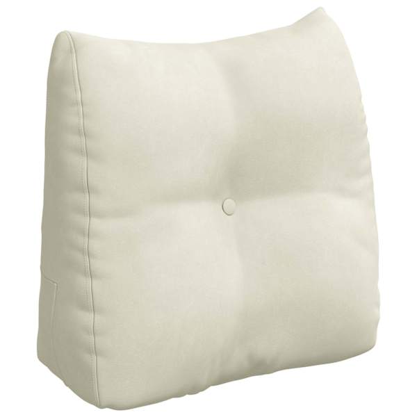 vidaXL Seljatugi padi cream 45 x 24 x 50 cm Samet