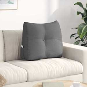 Polštář na záda Tmavě šedá 60 x 24 x 50 cm textil - obrázek 1