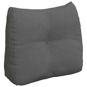 Polštář na záda Tmavě šedá 60 x 24 x 50 cm textil - obrázek 2